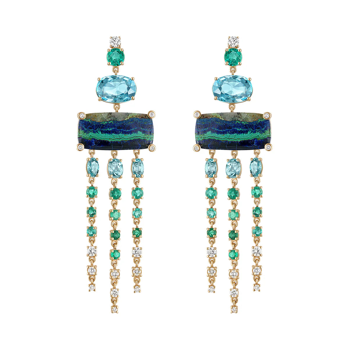 Multi-Stone Chandelier Earrings