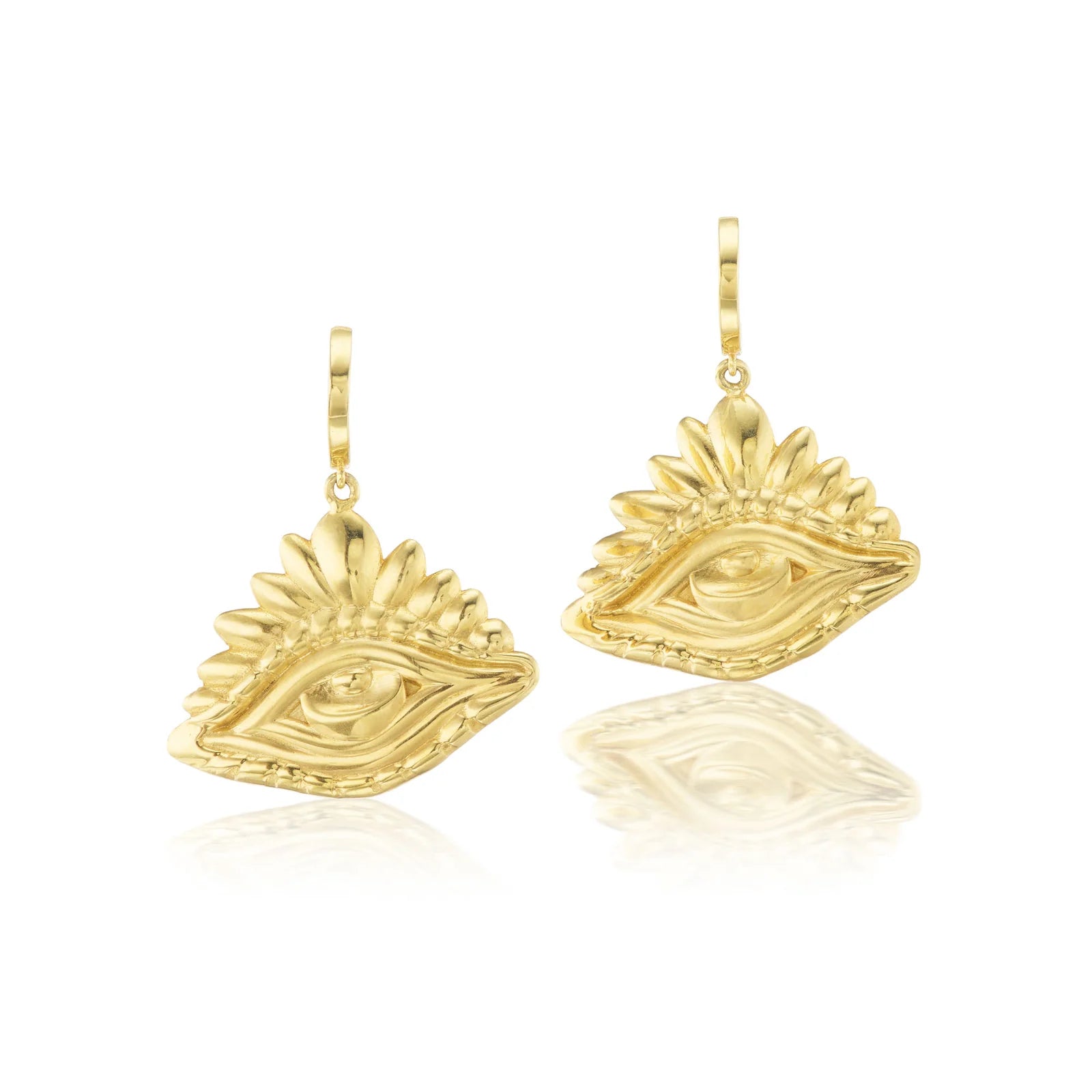 Evil Eye Huggie Earrings