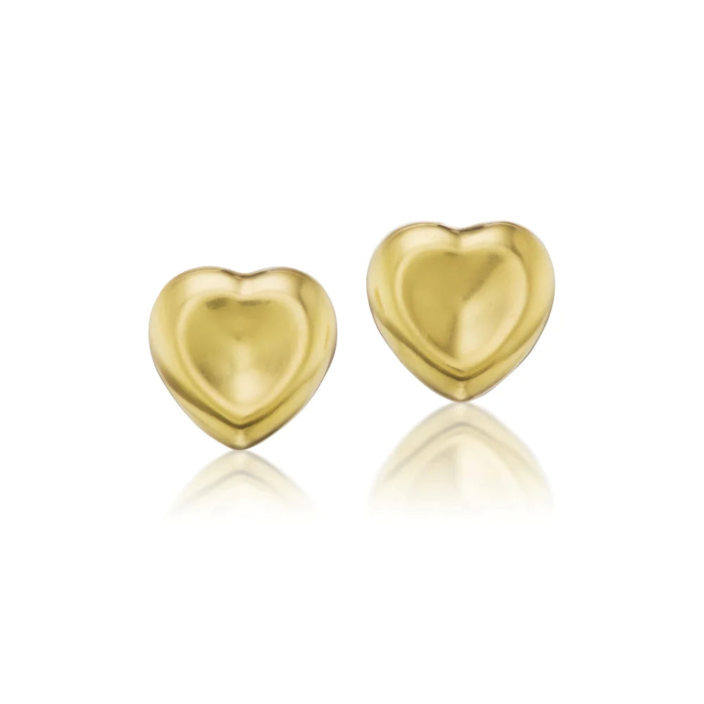Puffy Heart Stud Earrings