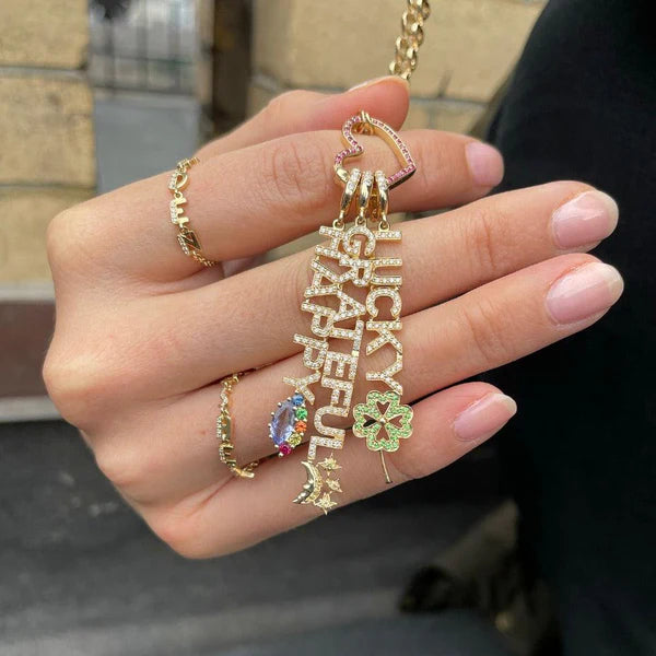 "Happy" Mantra Pendant