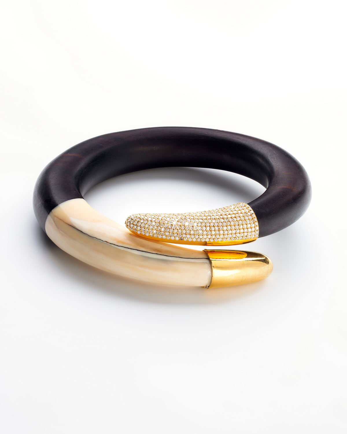 Bone & Ebony Pave Cuff