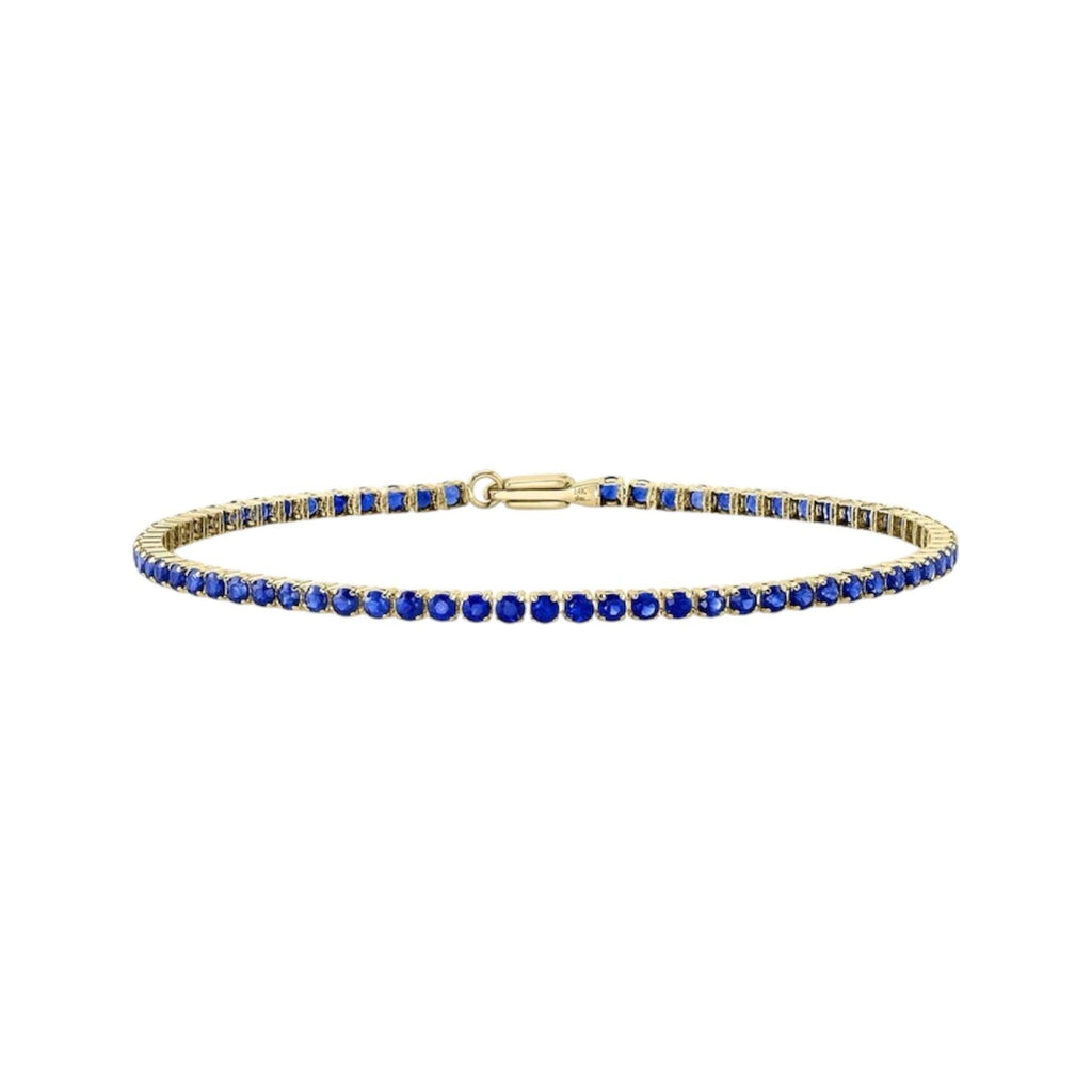 Blue Sapphire Micro Tennis Bracelet