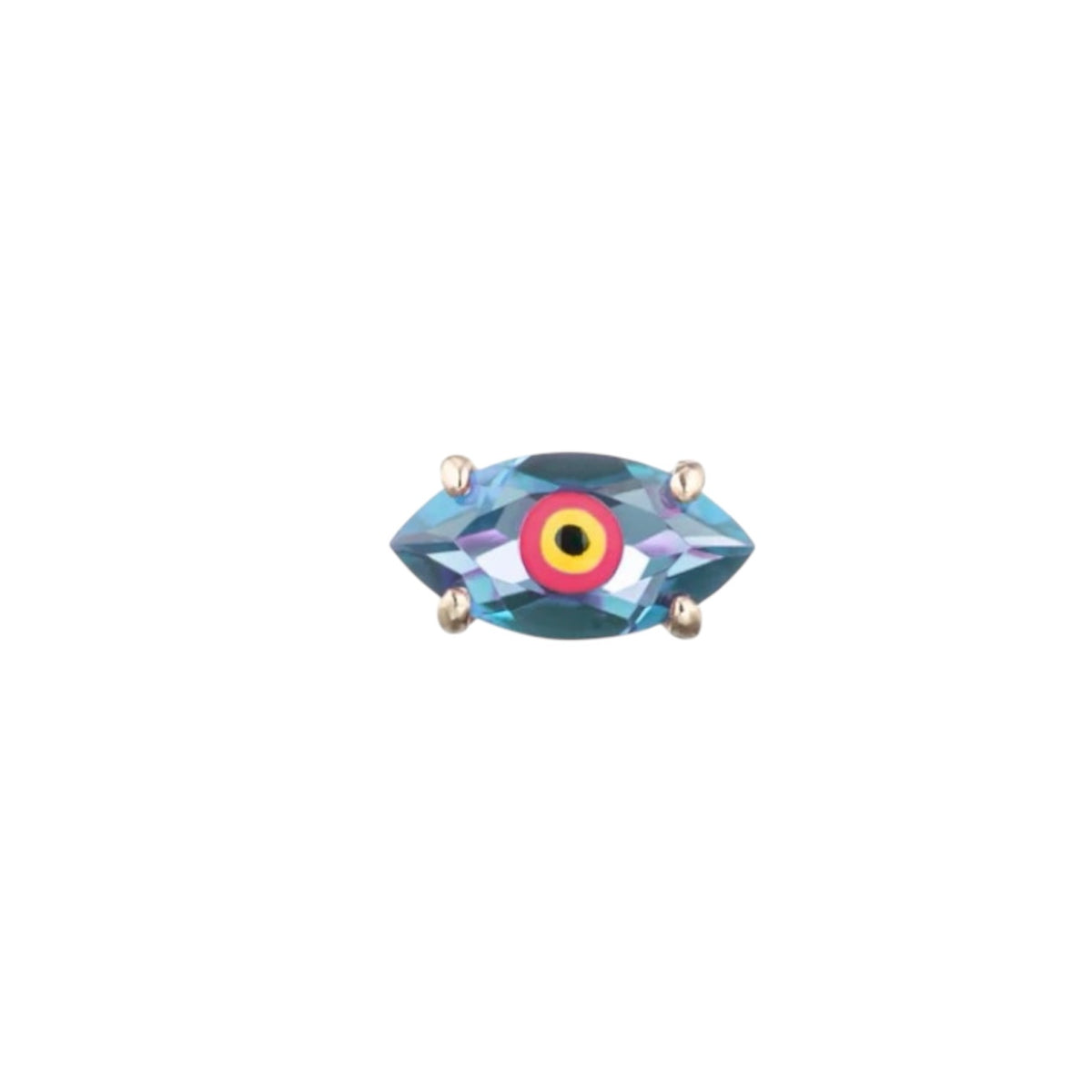 Single Topaz Big Eye Stud