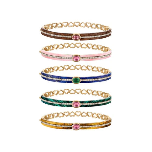 Stoned Love Pink Opal Bangle
