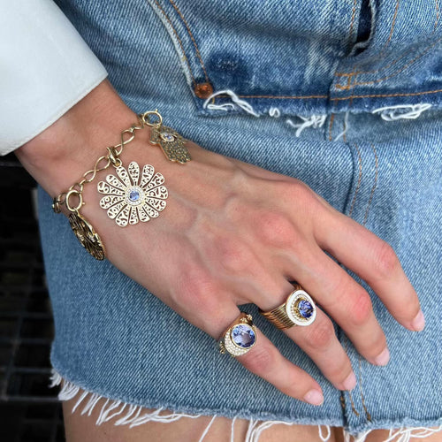 Tanzanite Celeste Pinky Ring