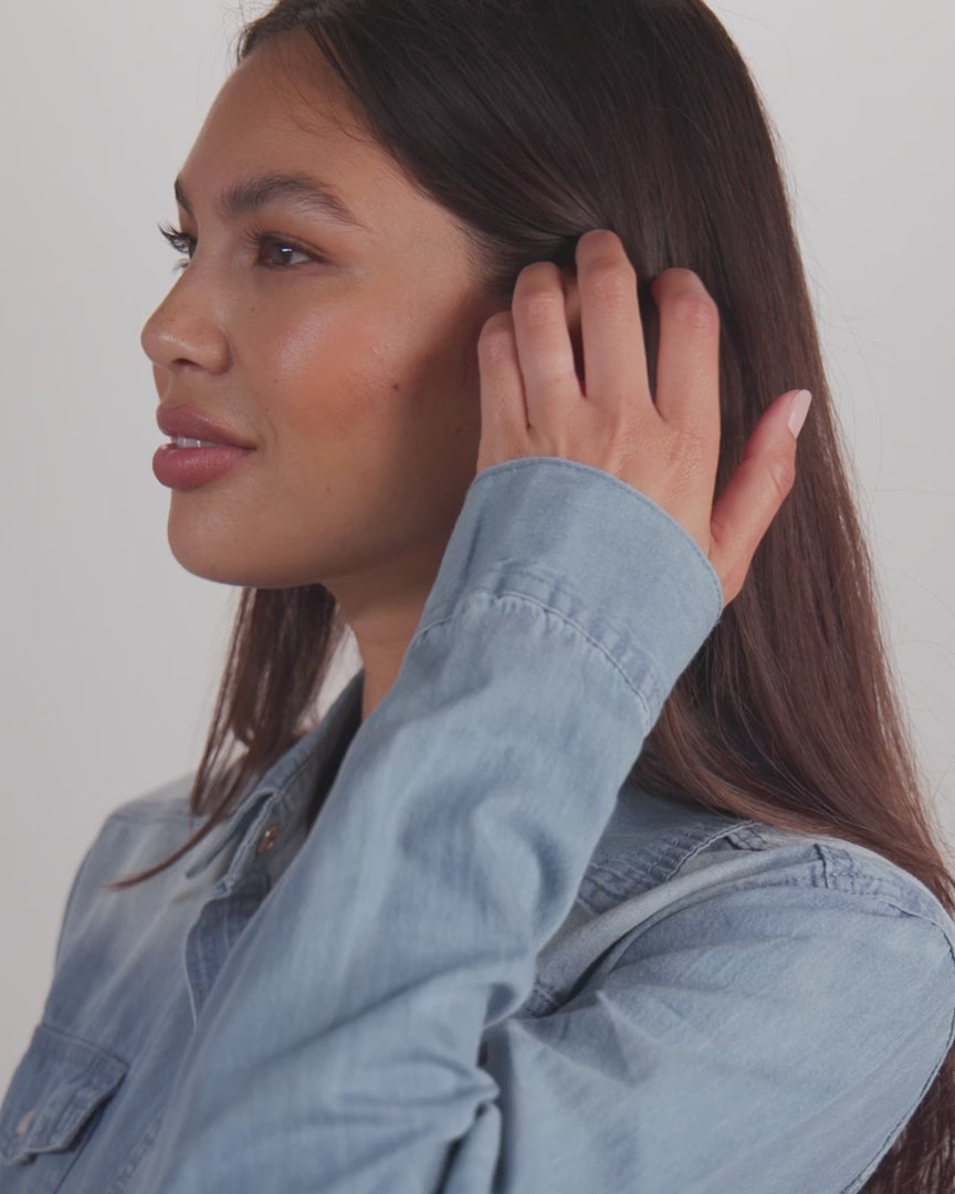 Blue Opal & Gold Heiress Ombre Hoops