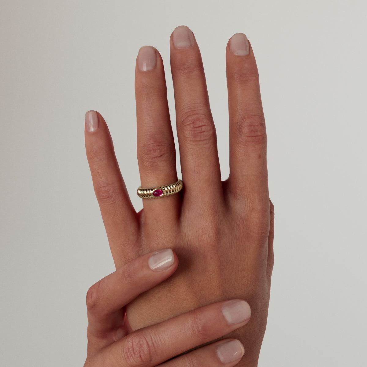 Ripple Square Cabo Ring Emerald