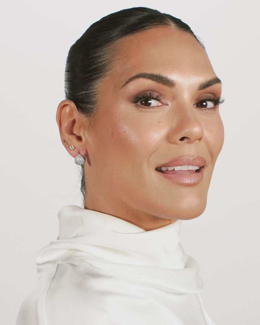 Silver Lil Norah Pave Earrings