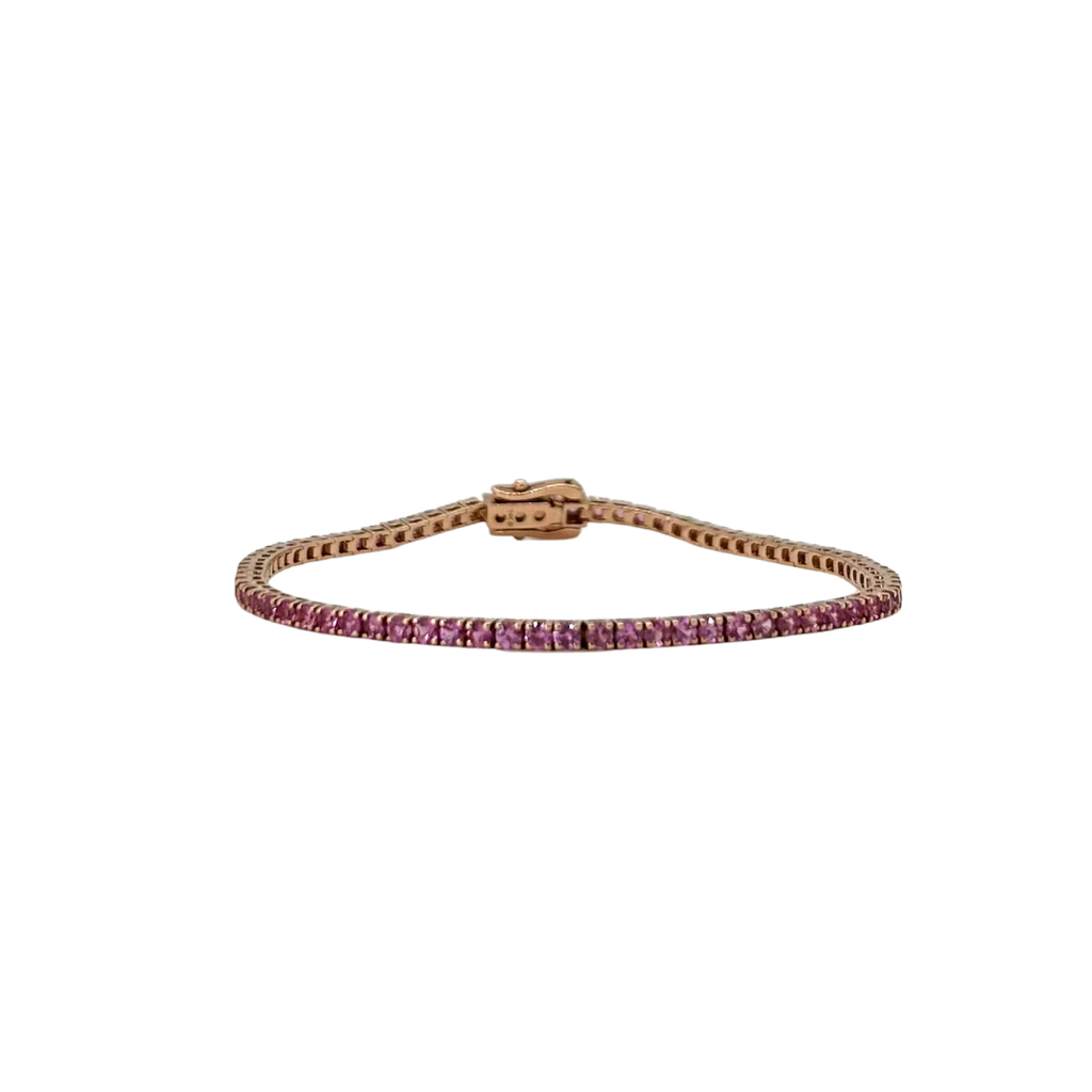 Pink Sapphire Tennis Bracelet