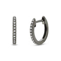 Black Rhodium Diamond Huggie Earring