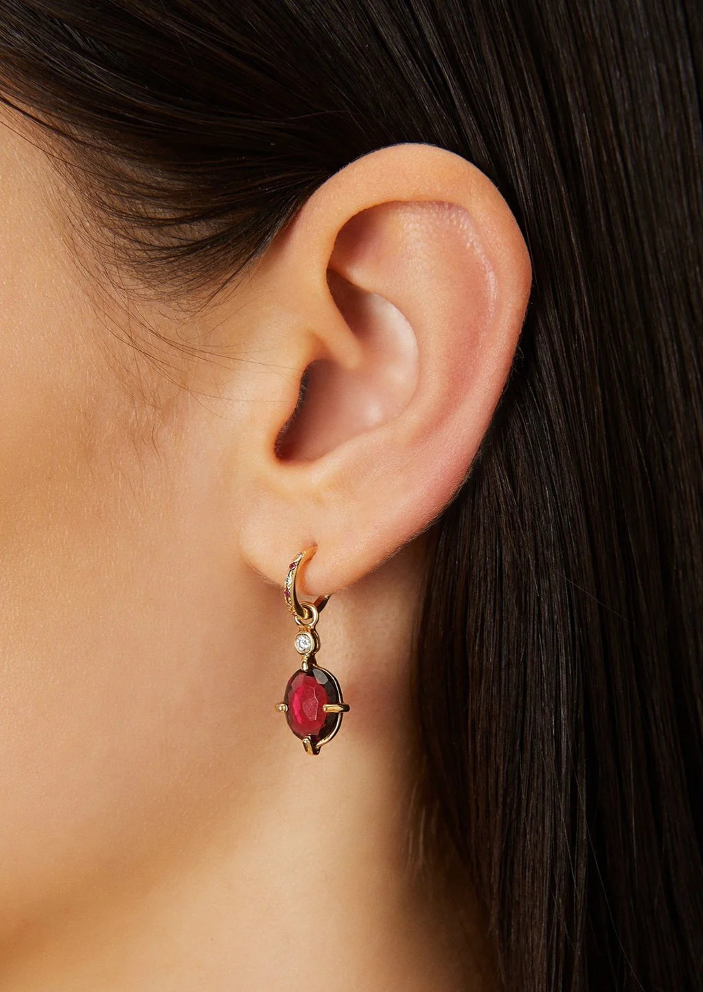 Alice Charm with Rhodolite