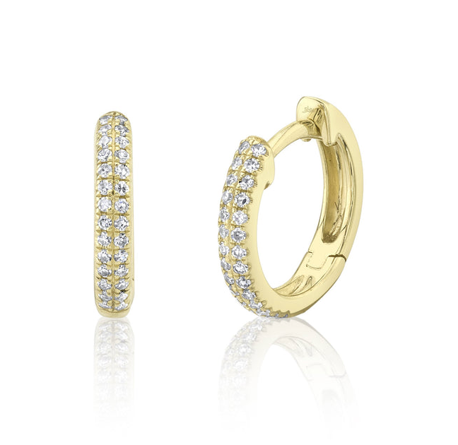 Diamond Pave Huggie Earring SINGLE
