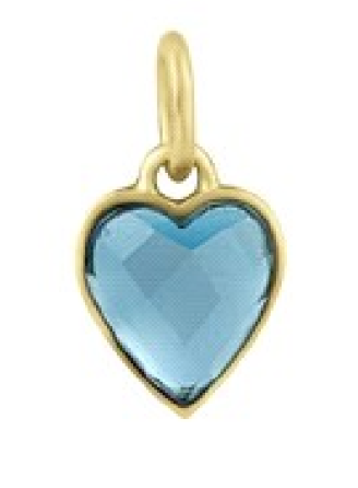 London Blue Topaz Heart Charm