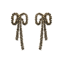 Small Black Bow Earrings