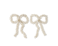 Small White Bow Earrings
