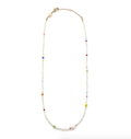 White Shell Confetti Gem Necklace
