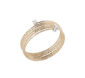 Wire Stacked Ring with Diamond