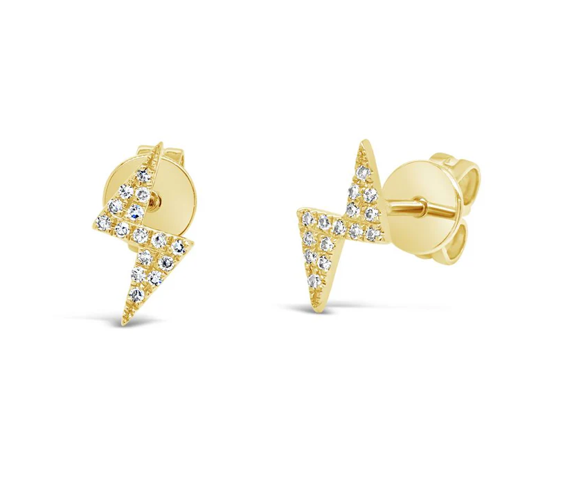 Diamond Lighting Bolt Studs