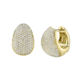 Diamond Pave Huggie Earrings