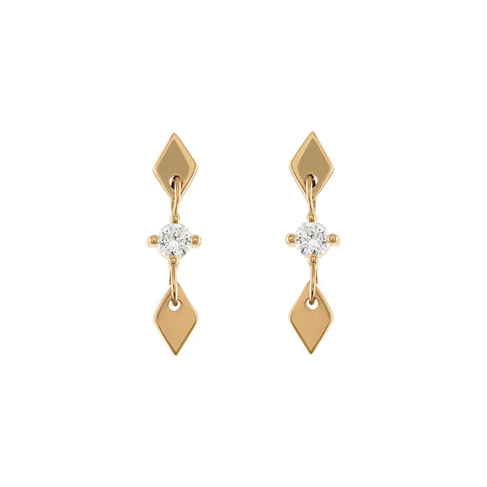 1 Diamond Shine Stud Earrings