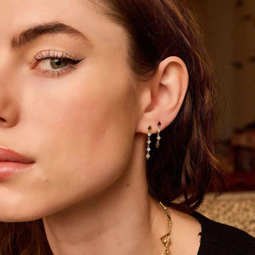 Two Diamond Shine Stud Earring