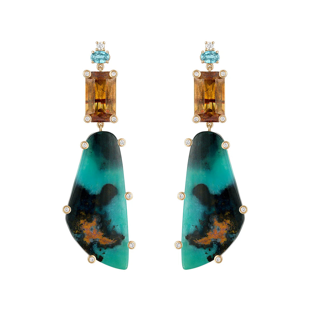 Multi-Stone Drop Earrings