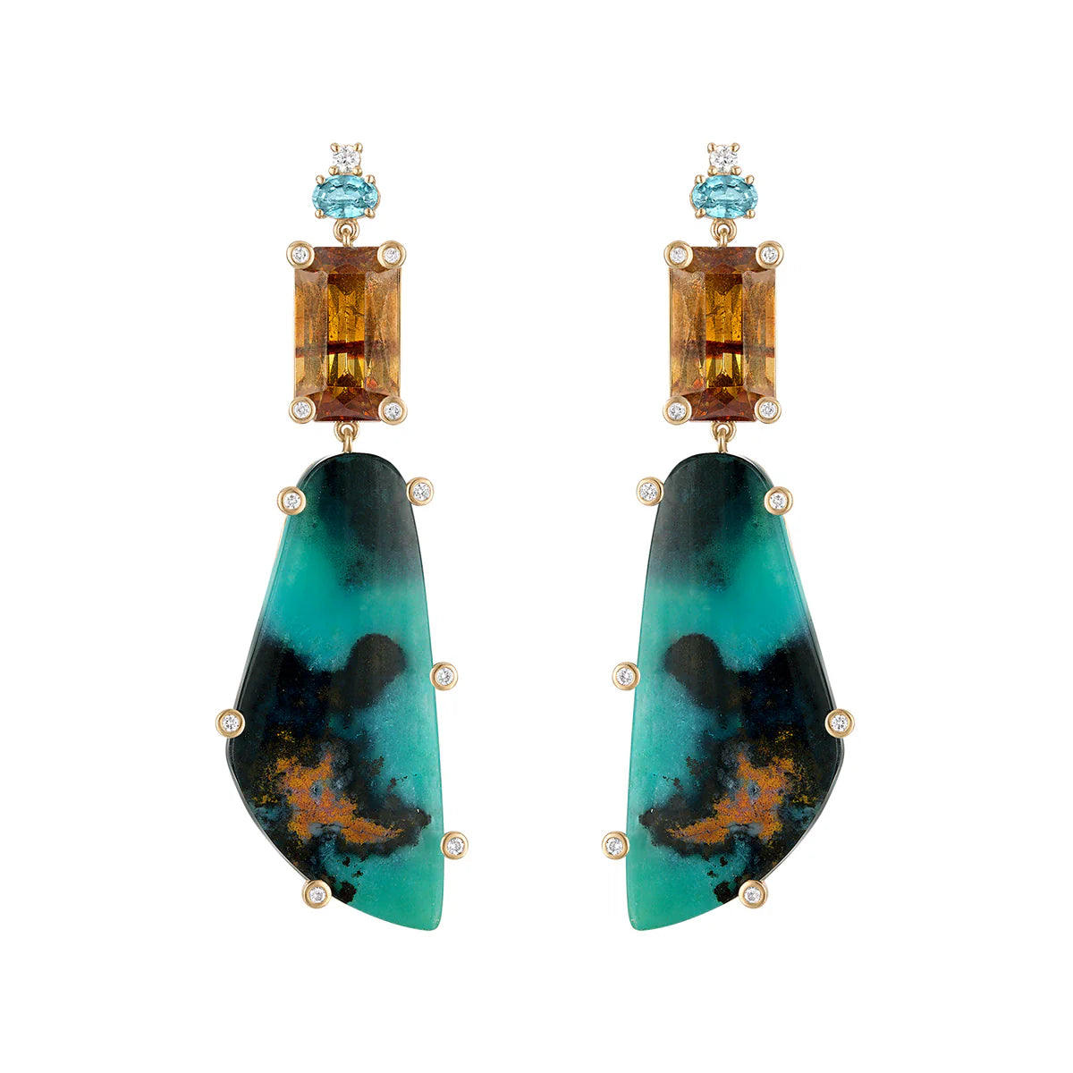 Multi-Stone Drop Earrings