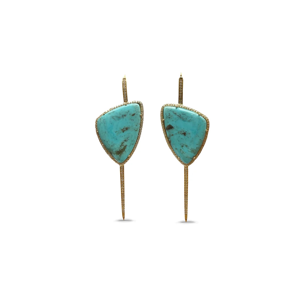 Campitos + Pave Diamond Drop Earrings 1
