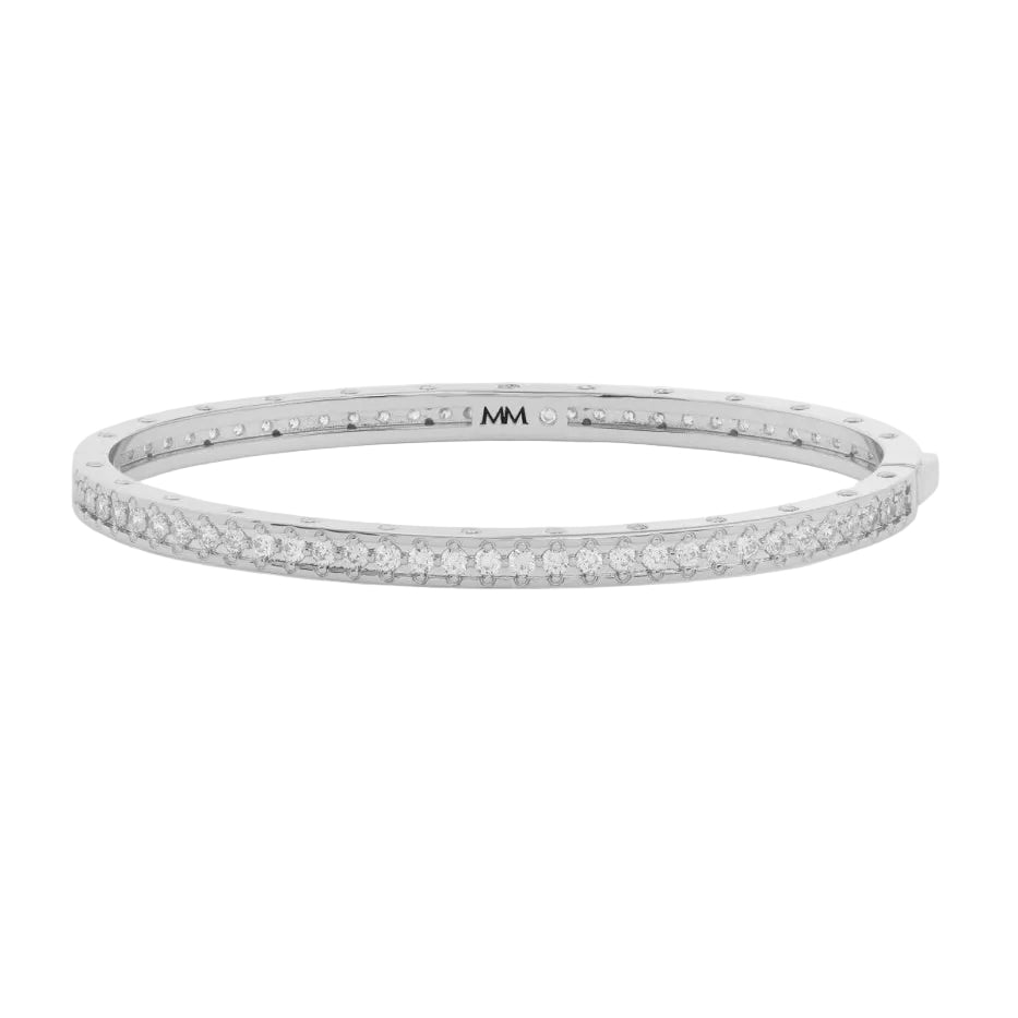 Ashley Pave Cuff 4mm Silver