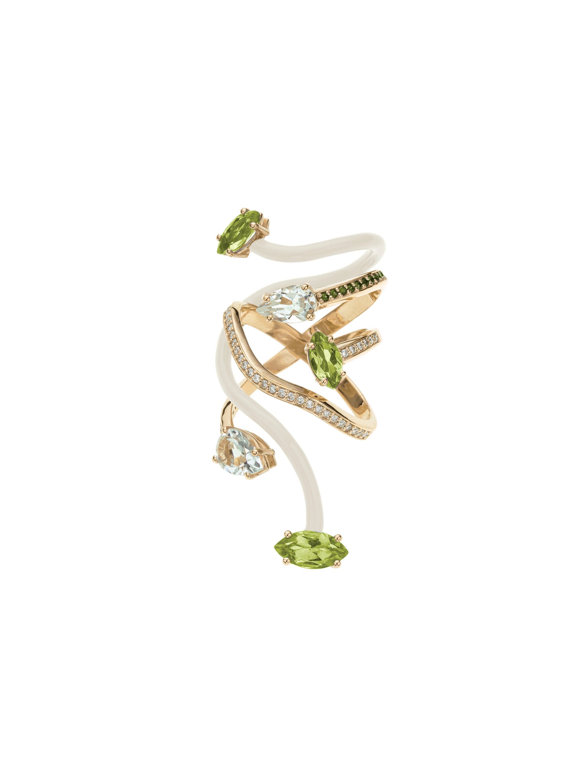 Vine Wrapped Cocktail Ring in Panna