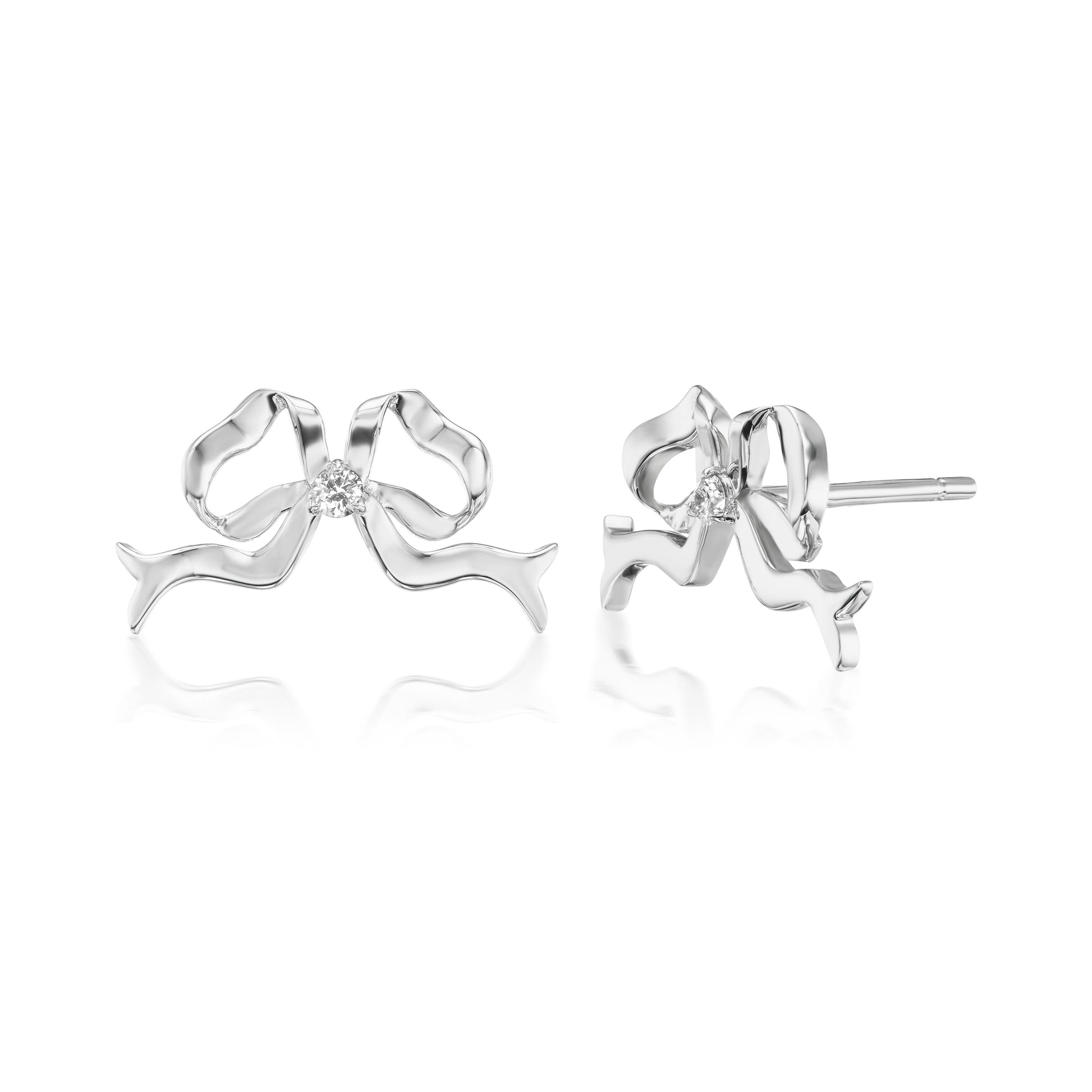 Small Diamond Bow Studs